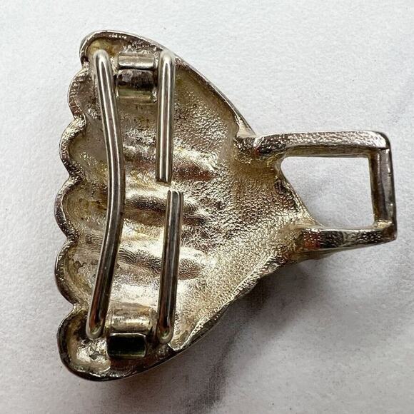 Vintage Flourish Silver Tone Belt Buckle Piece - Picture 2 of 9